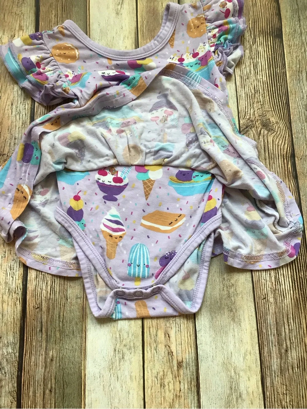 Little Sleepies Ice Cream Skirted Bodysuit